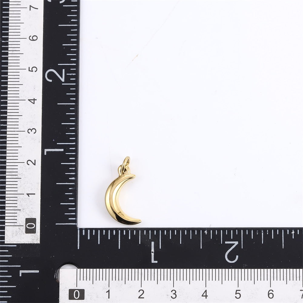 PSS1351 STAINLESS STEEL MOON PENDANT
