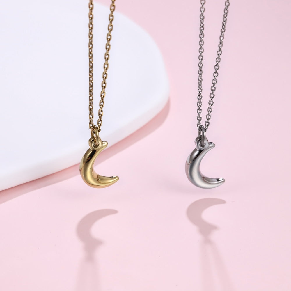 PSS1351 STAINLESS STEEL MOON PENDANT