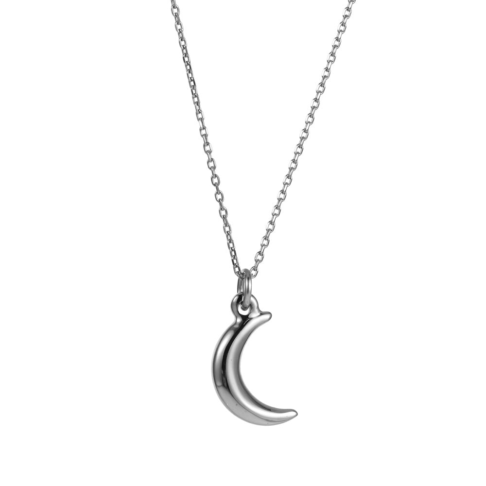 PSS1351 STAINLESS STEEL MOON PENDANT