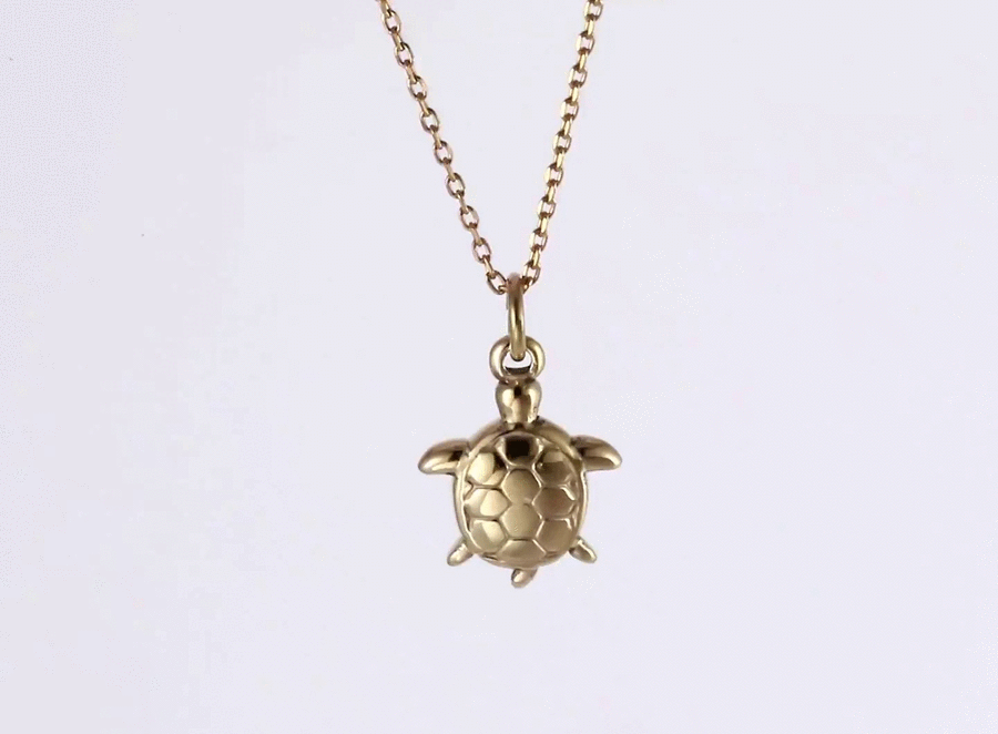 PSS1352 STAINLESS STEEL SEA TURTLE PENDANT