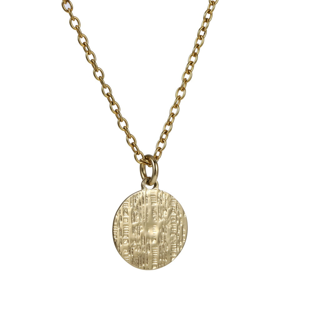 PSS1353 STAINLESS STEEL ROUND PENDANT WITH HEART