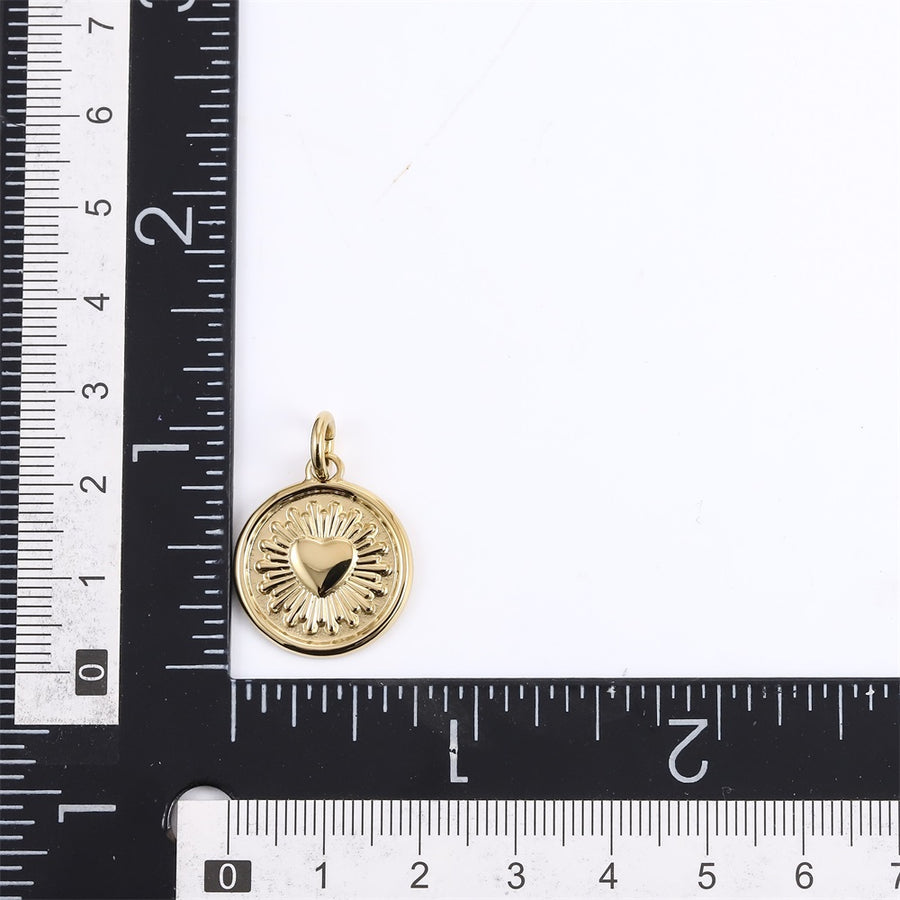 PSS1353 STAINLESS STEEL ROUND PENDANT WITH HEART