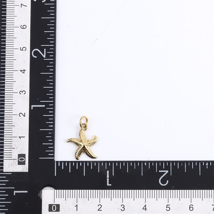 PSS1354 STAINLESS STEEL STARFISH PENDANT