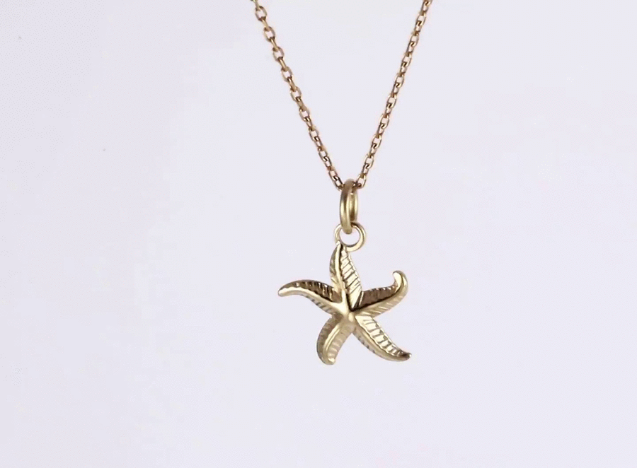 PSS1354 STAINLESS STEEL STARFISH PENDANT