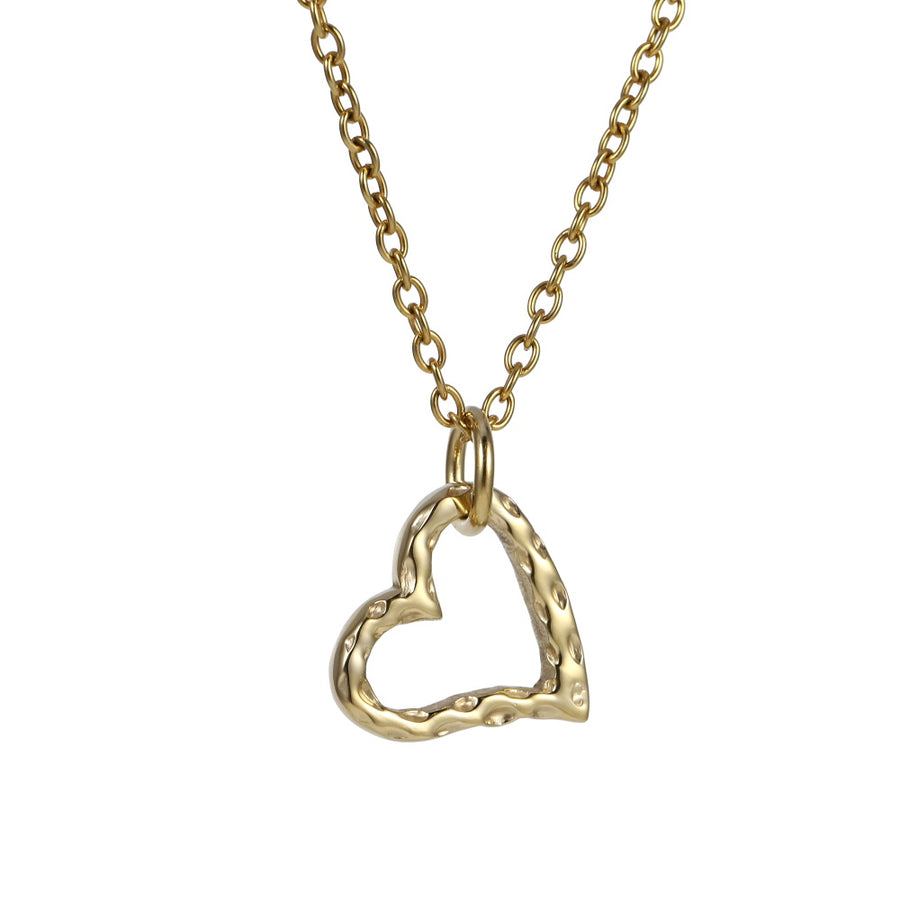 PSS1356 STAINLESS STEEL IRREGULAR HEART SHAPE PENDANT