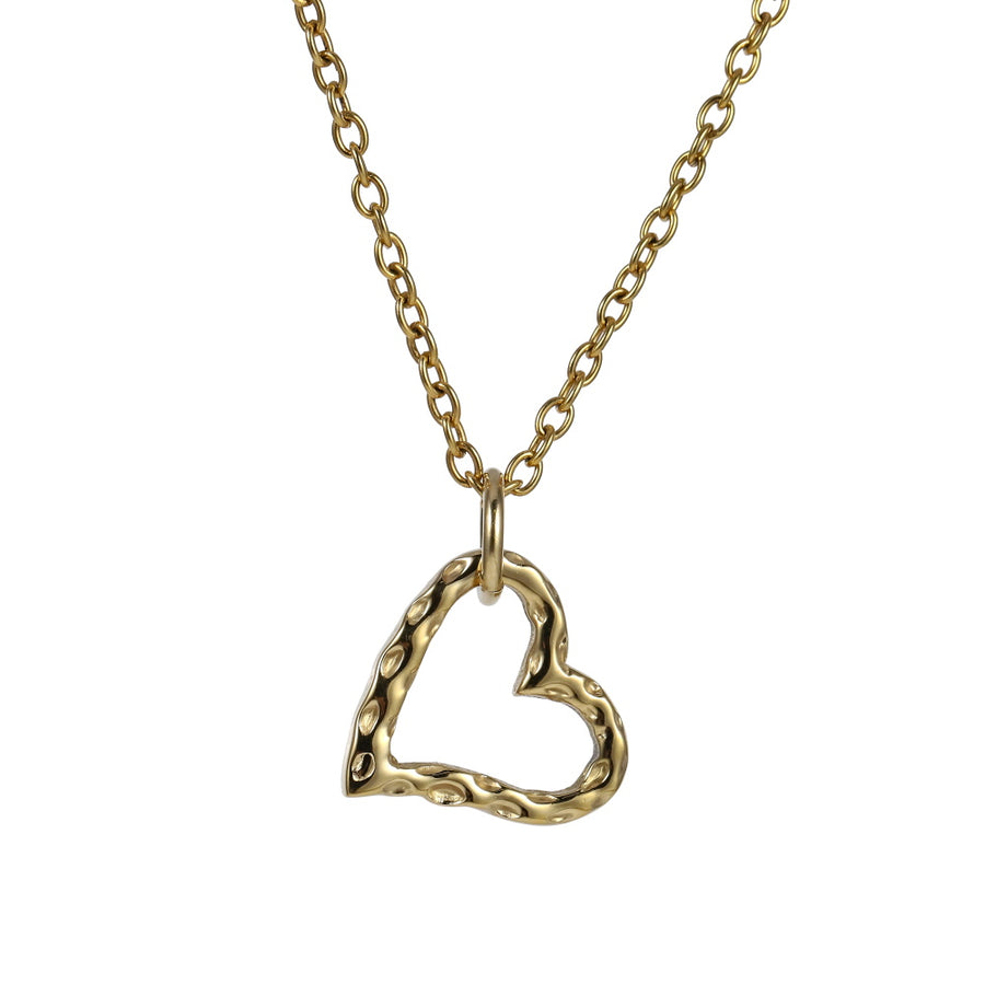 PSS1356 STAINLESS STEEL IRREGULAR HEART SHAPE PENDANT