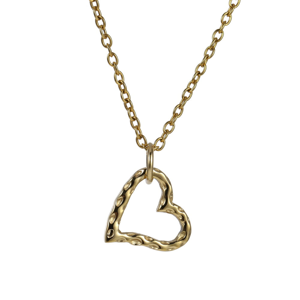 PSS1356 STAINLESS STEEL IRREGULAR HEART SHAPE PENDANT