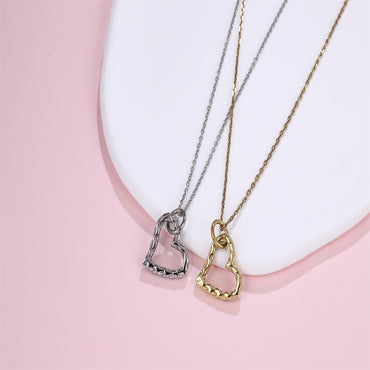 PSS1356 STAINLESS STEEL IRREGULAR HEART SHAPE PENDANT