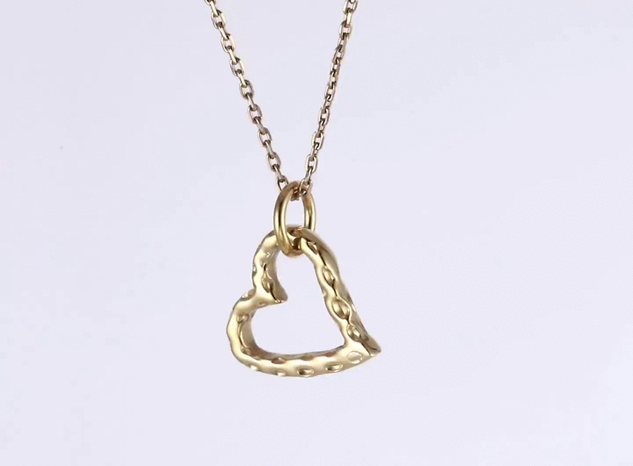 PSS1356 STAINLESS STEEL IRREGULAR HEART SHAPE PENDANT