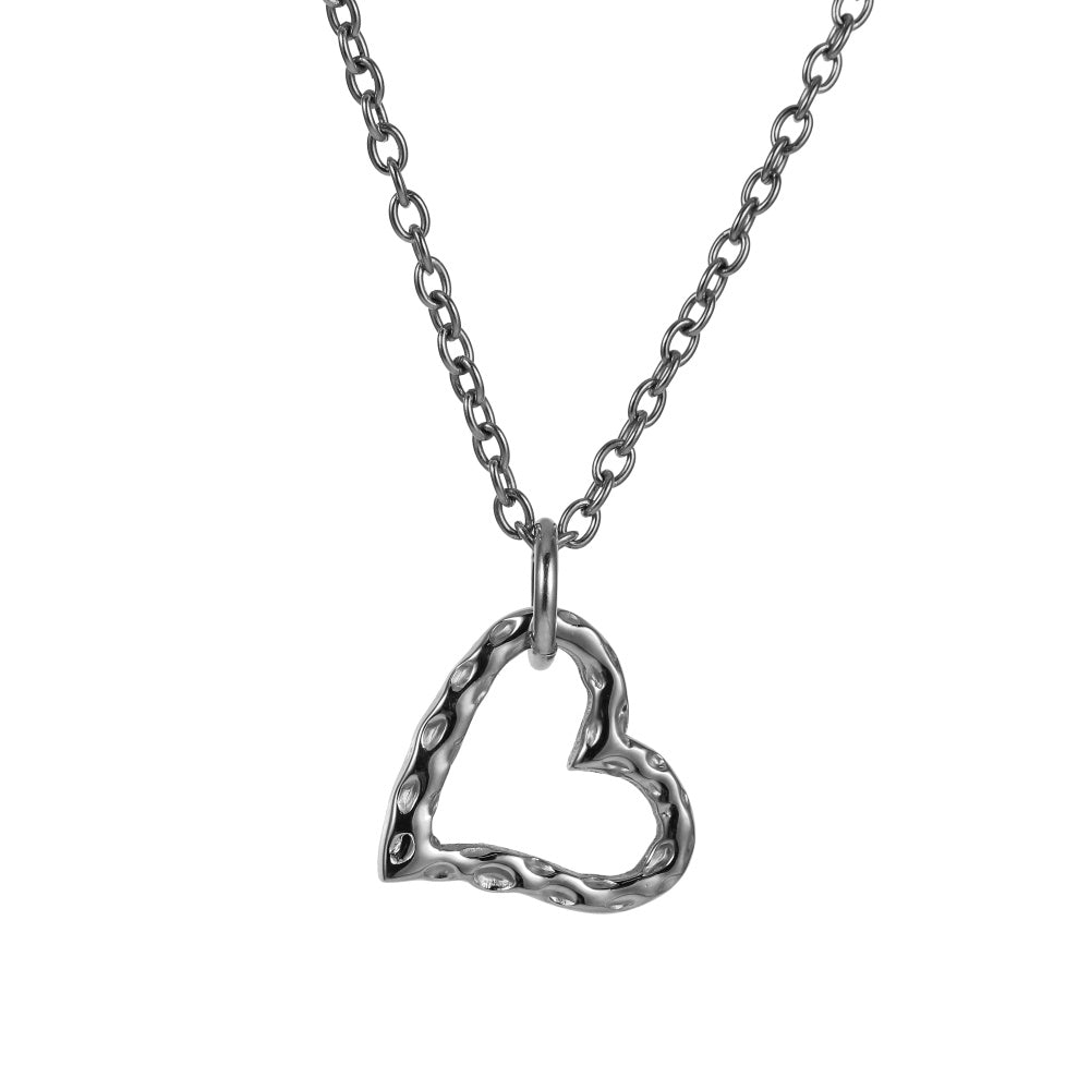 PSS1356 STAINLESS STEEL IRREGULAR HEART SHAPE PENDANT