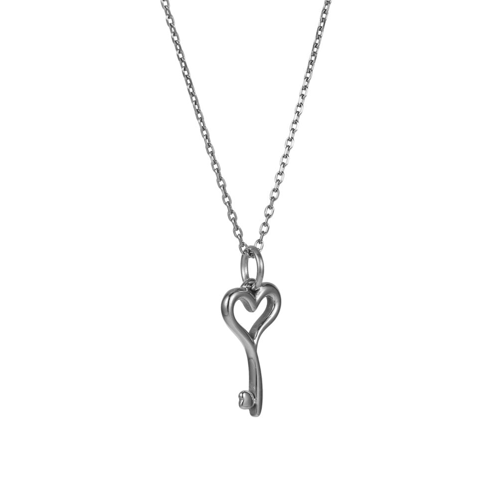 PSS1359 STAINLESS STEEL KEY PENDANT WITH HEART