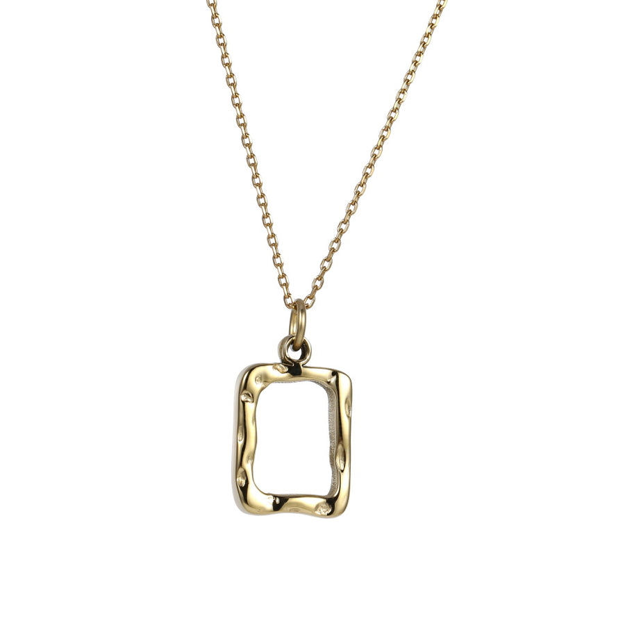 PSS1361 STAINLESS STEEL IRREGULAR SQUARE SHAPE PENDANT