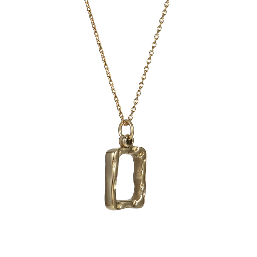 PSS1361 STAINLESS STEEL IRREGULAR SQUARE SHAPE PENDANT