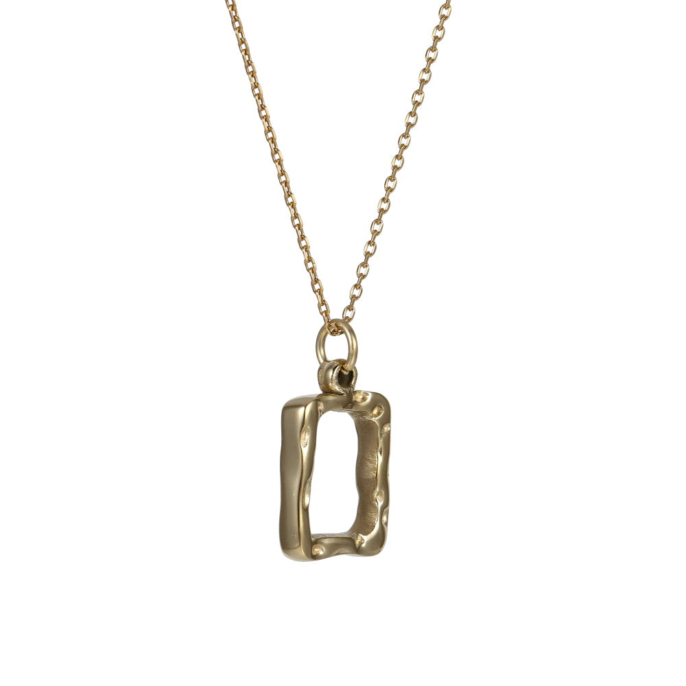 PSS1361 STAINLESS STEEL IRREGULAR SQUARE SHAPE PENDANT