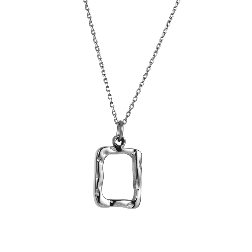PSS1361 STAINLESS STEEL IRREGULAR SQUARE SHAPE PENDANT