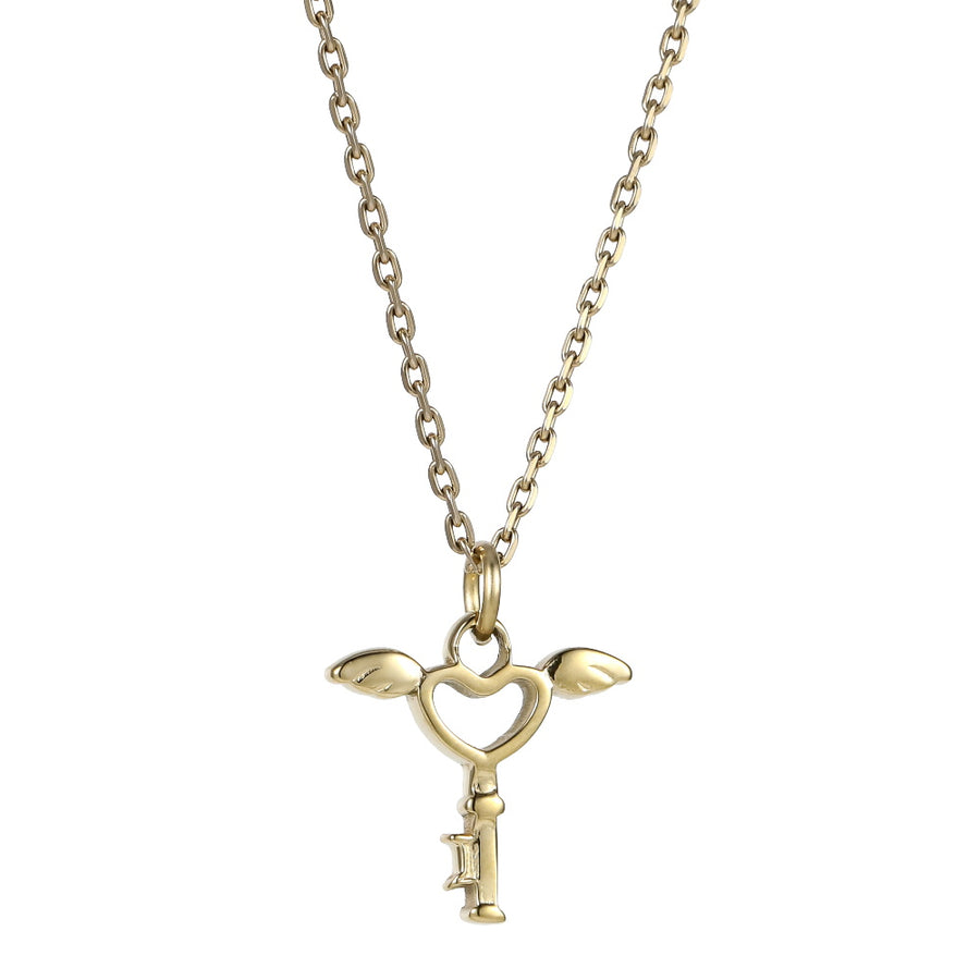 PSS1362 STAINLESS STEEL KEY PENDANT WITH HEART