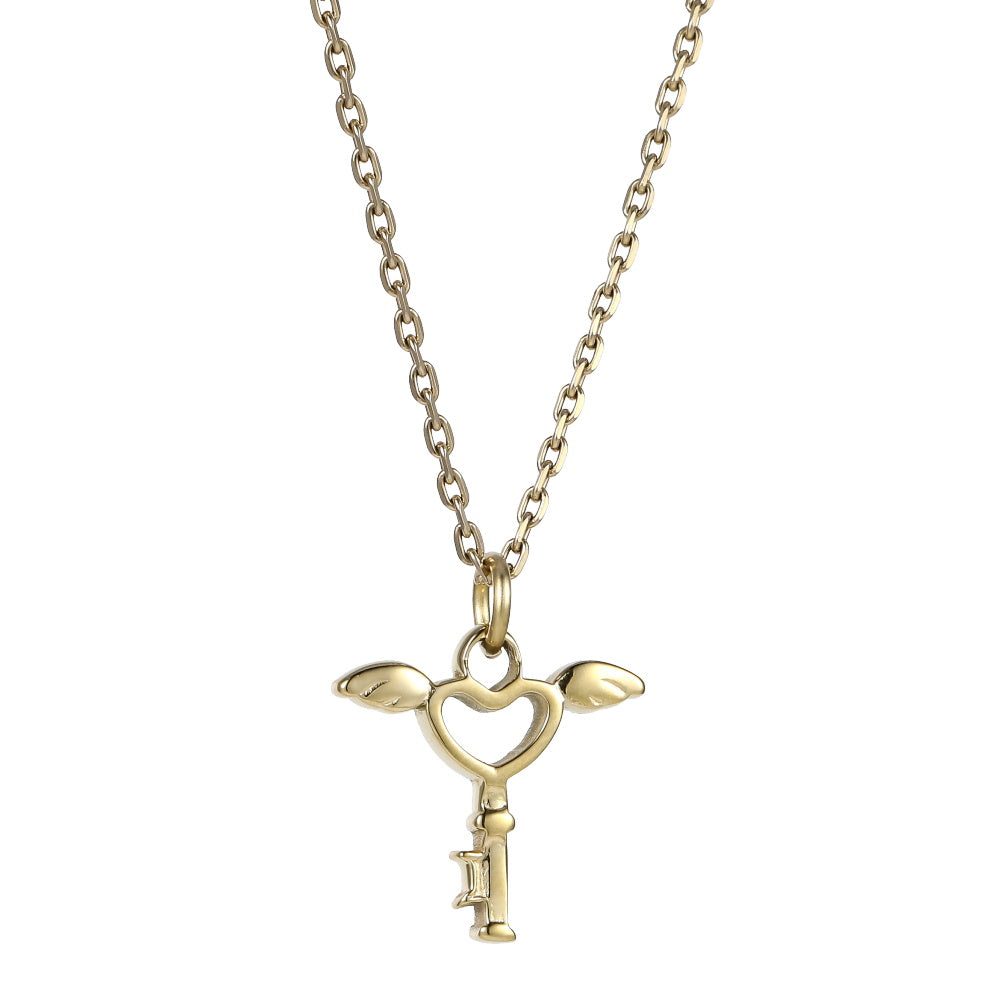 PSS1362 STAINLESS STEEL KEY PENDANT WITH HEART