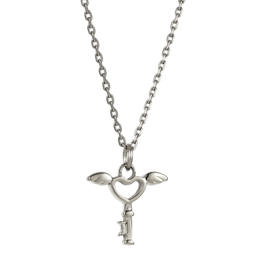 PSS1362 STAINLESS STEEL KEY PENDANT WITH HEART