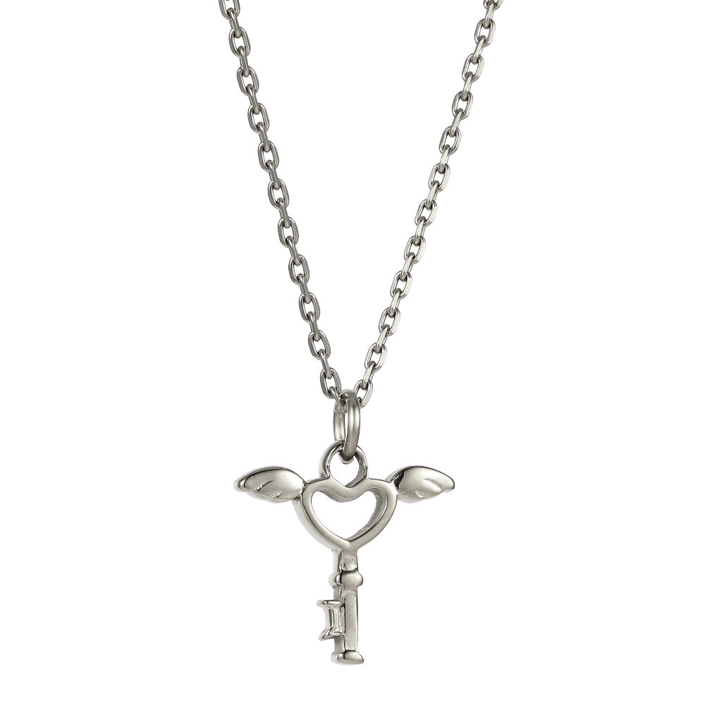 PSS1362 STAINLESS STEEL KEY PENDANT WITH HEART