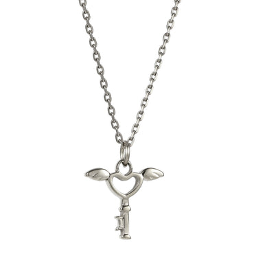 PSS1362 STAINLESS STEEL KEY PENDANT WITH HEART