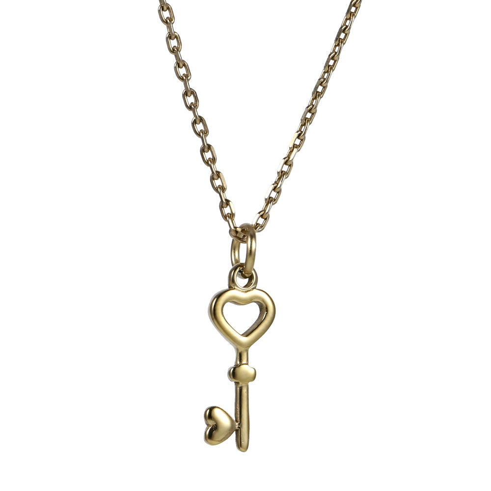 PSS1363 STAINLESS STEEL KEY PENDANT WITH HEART