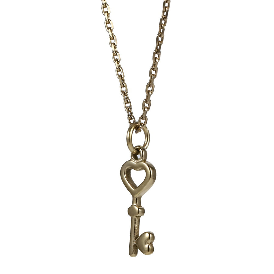 PSS1363 STAINLESS STEEL KEY PENDANT WITH HEART