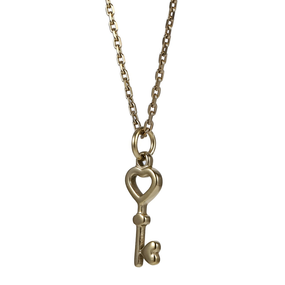 PSS1363 STAINLESS STEEL KEY PENDANT WITH HEART