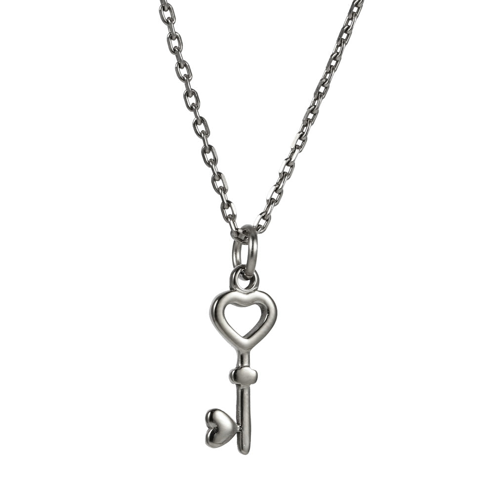 PSS1363 STAINLESS STEEL KEY PENDANT WITH HEART
