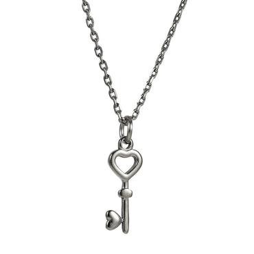 PSS1363 STAINLESS STEEL KEY PENDANT WITH HEART