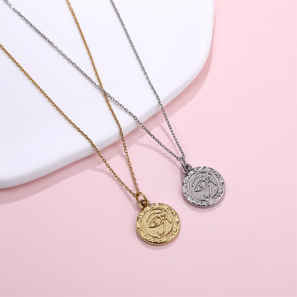 PSS1364 STAINLESS STEEL ROUND PENDANT WITH EYE