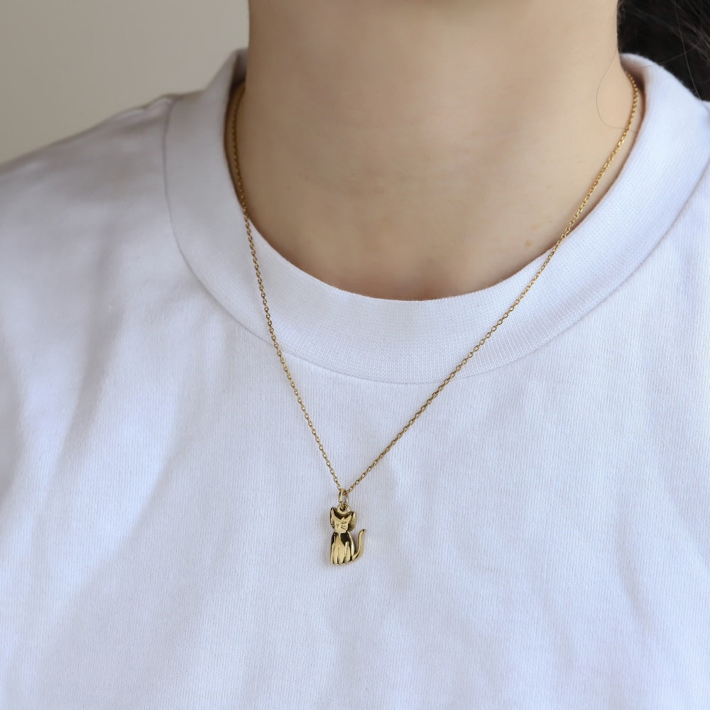 PSS1365 STAINLESS STEEL CAT PENDANT