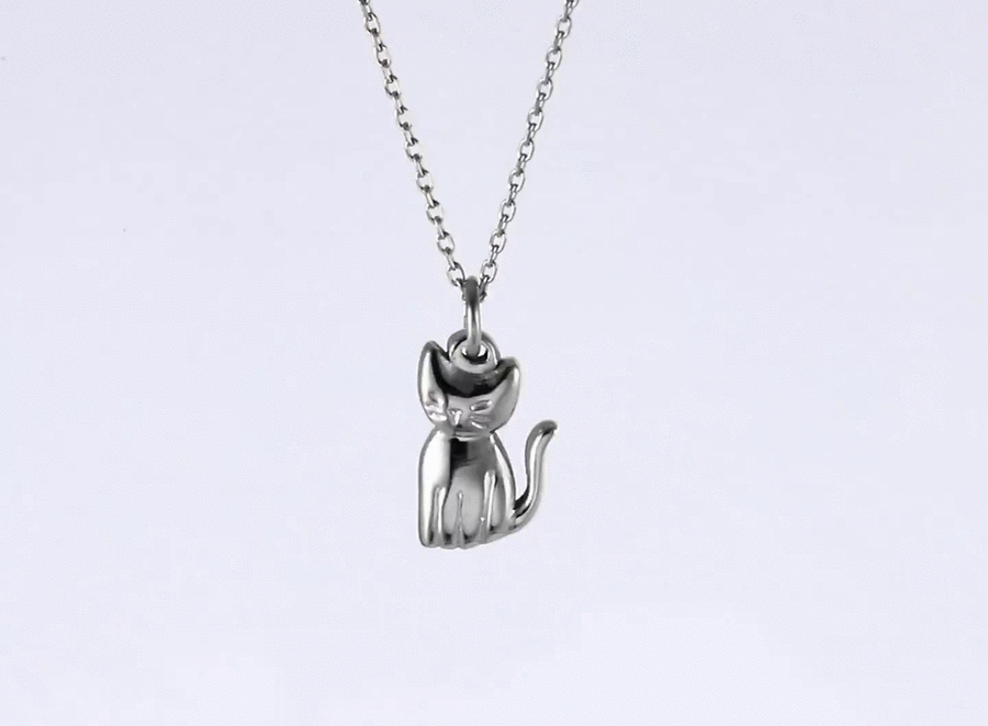 PSS1365 STAINLESS STEEL CAT PENDANT