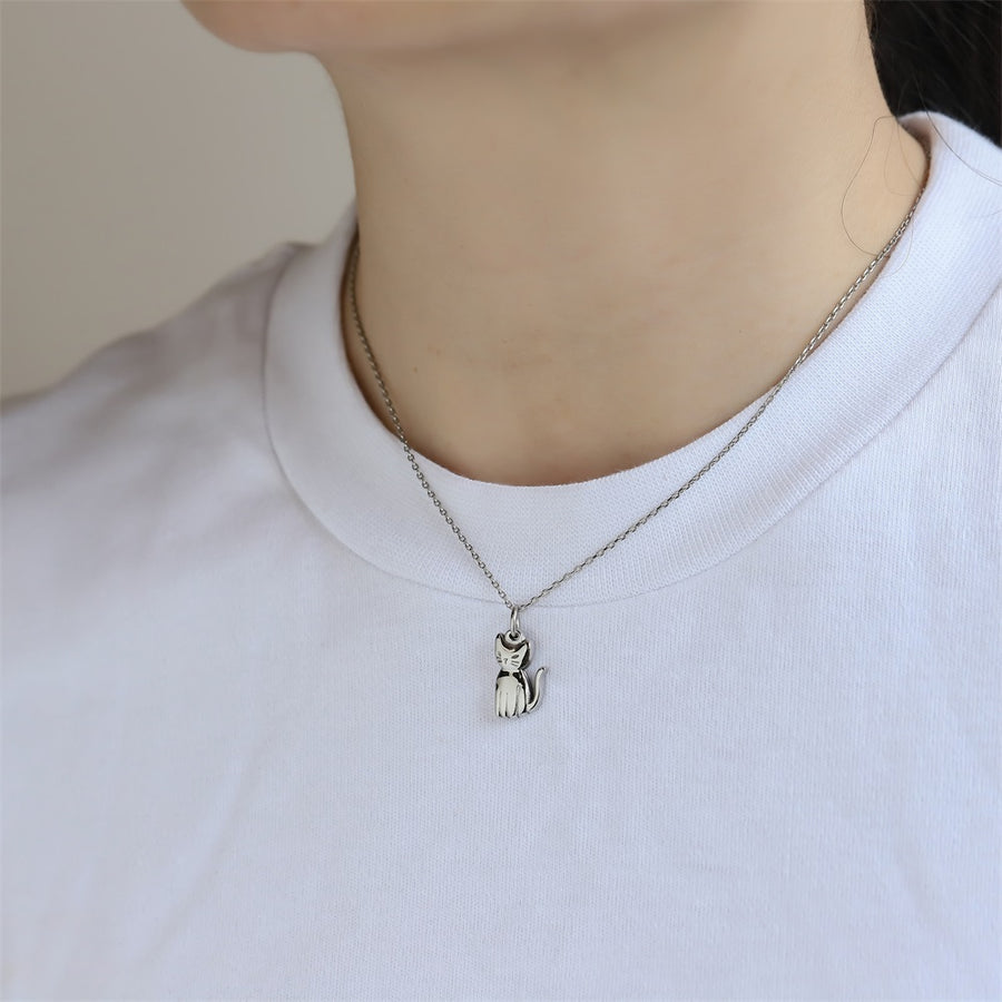PSS1365 STAINLESS STEEL CAT PENDANT