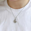 PSS1366 STAINLESS STEEL CROSS-CUT CONCH PENDANT