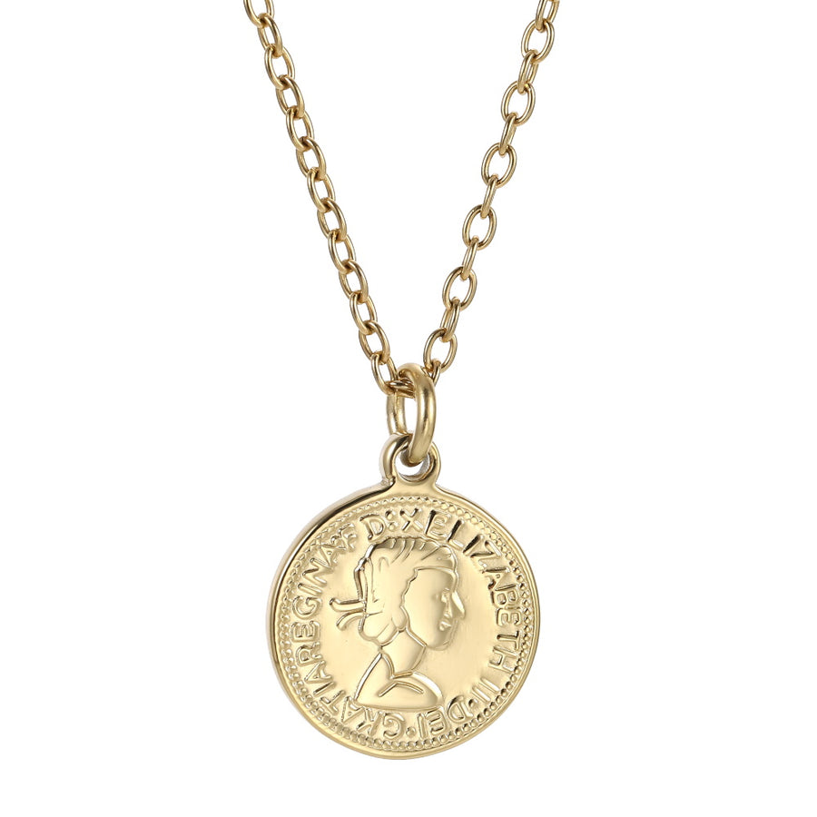 PSS1367 STAINLESS STEEL COIN PENDANT