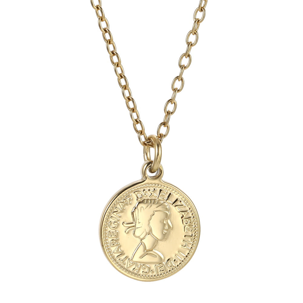 PSS1367 STAINLESS STEEL COIN PENDANT