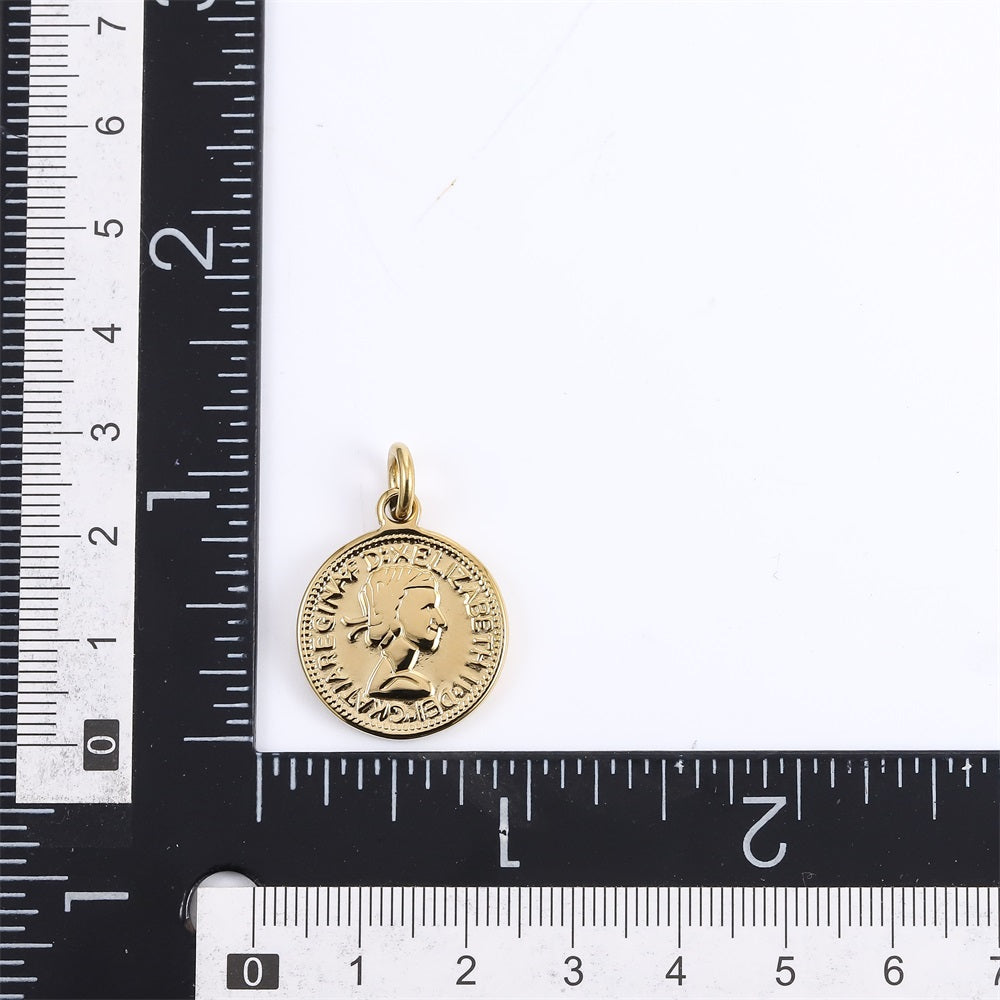 PSS1367 STAINLESS STEEL COIN PENDANT
