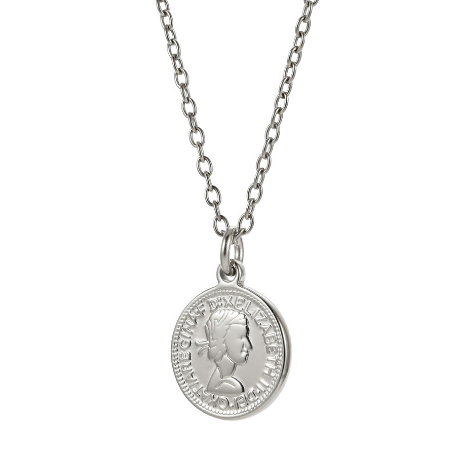 PSS1367 STAINLESS STEEL COIN PENDANT