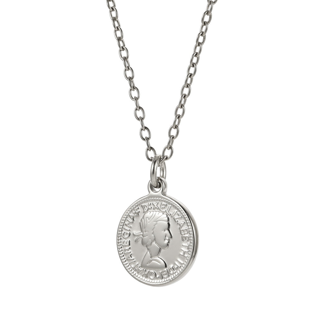 PSS1367 STAINLESS STEEL COIN PENDANT