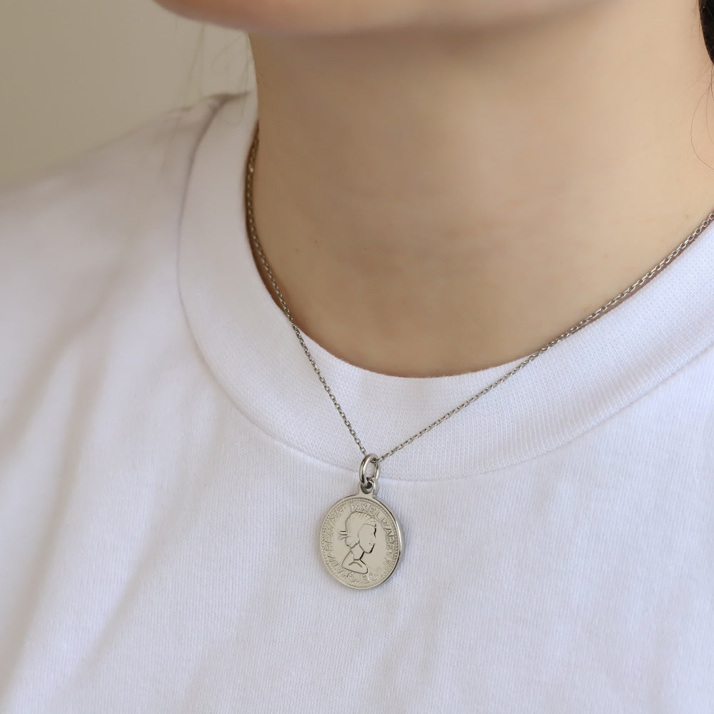 PSS1367 STAINLESS STEEL COIN PENDANT