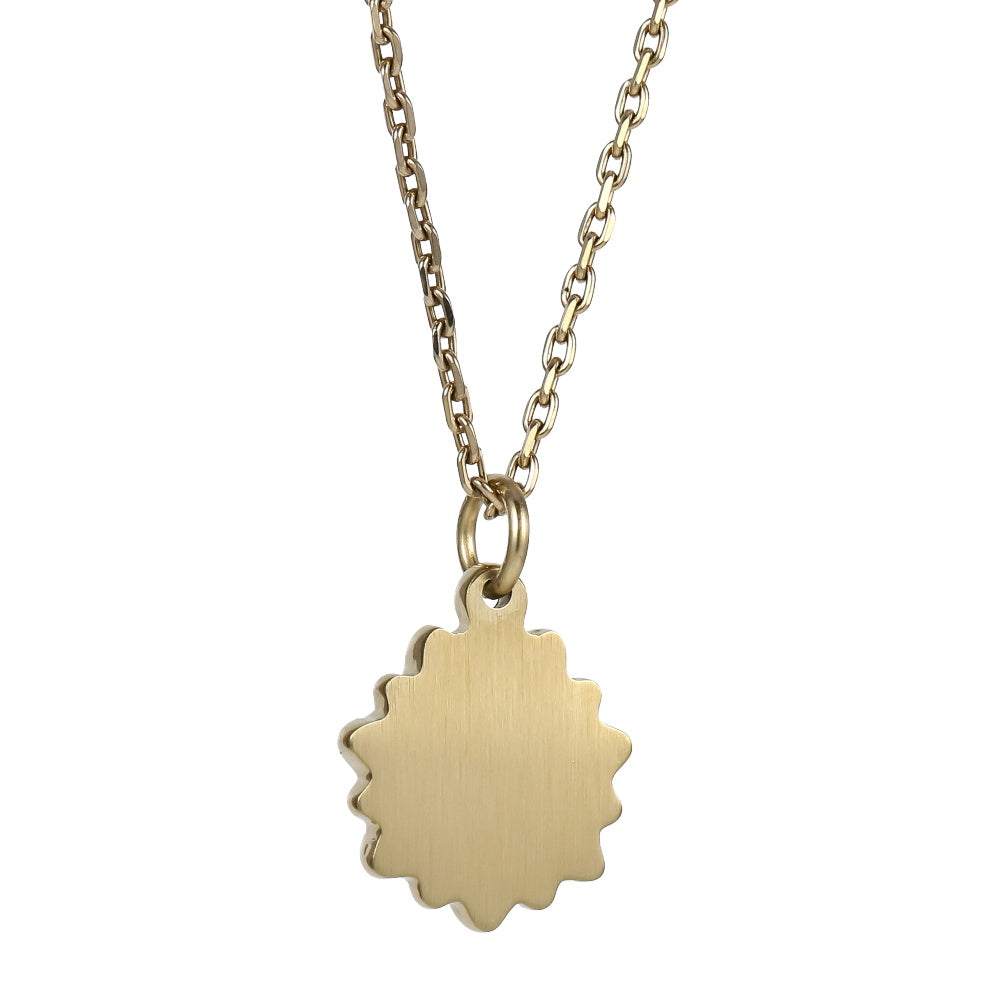 PSS1368 STAINLESS STEEL SUNFLOWER PENDANT