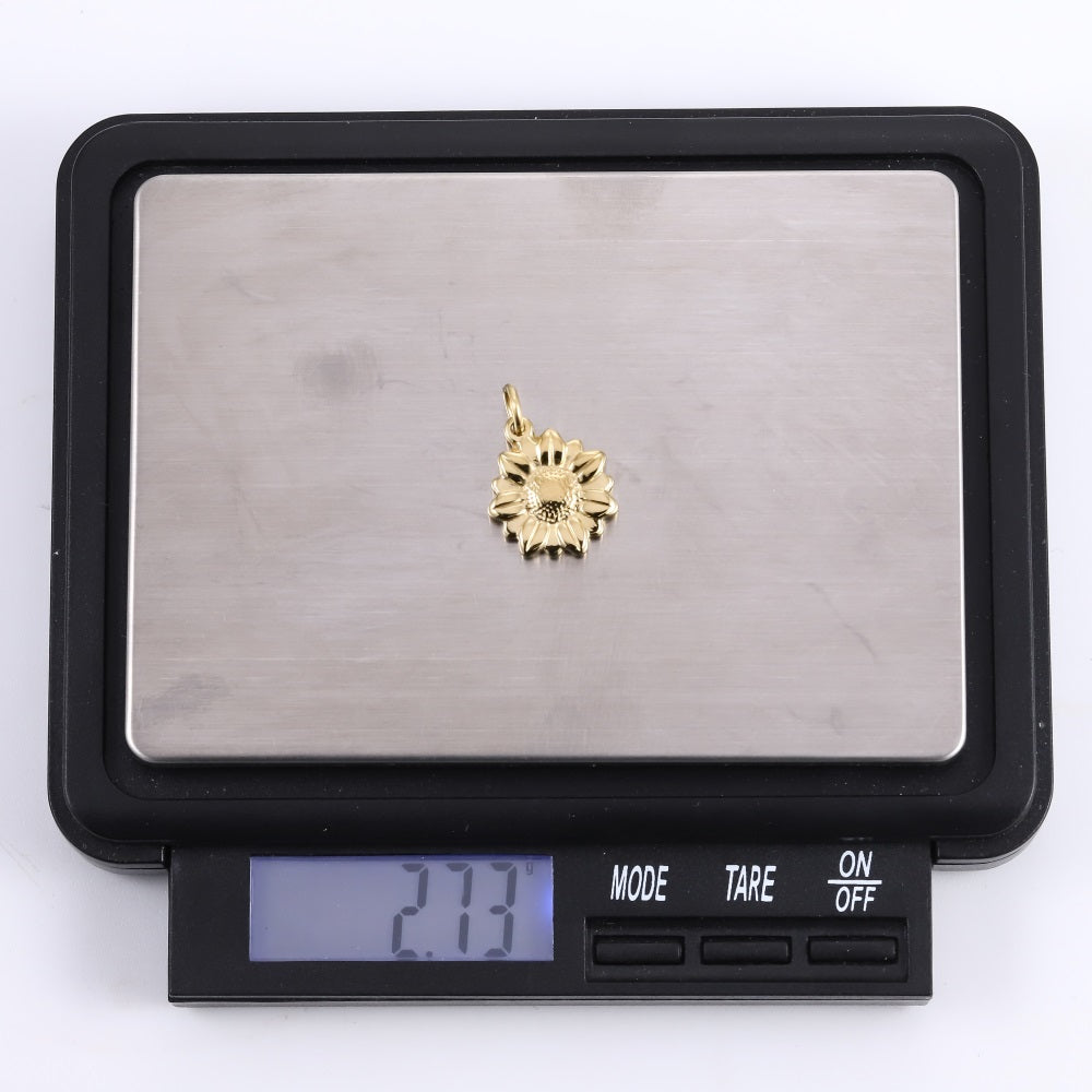 PSS1368 STAINLESS STEEL SUNFLOWER PENDANT