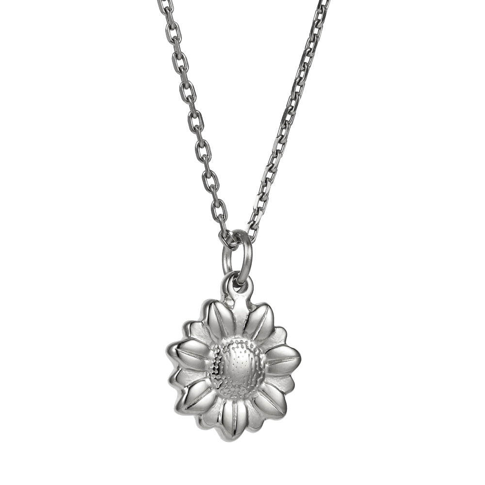 PSS1368 STAINLESS STEEL SUNFLOWER PENDANT