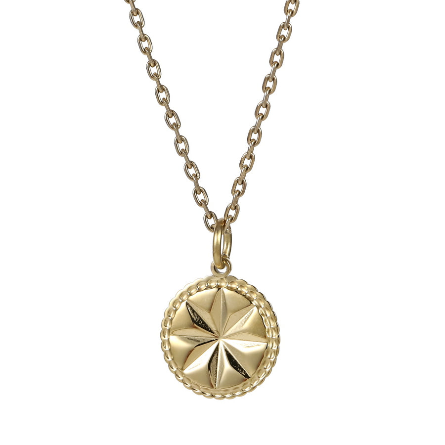 PSS1369 STAINLESS STEEL ROUND PENDANT WITH STAR