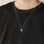 PSS1369 STAINLESS STEEL ROUND PENDANT WITH STAR