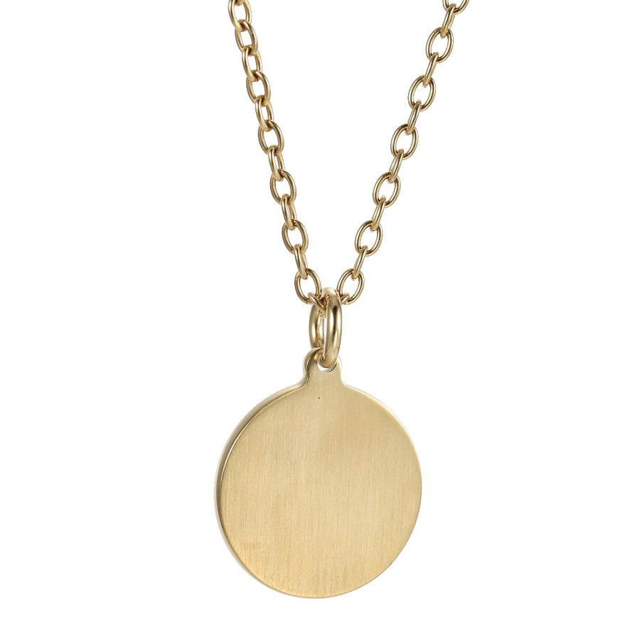 PSS1370 STAINLESS STEEL ROUND SMILE FACE PENDANT