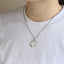 PSS1370 STAINLESS STEEL ROUND SMILE FACE PENDANT