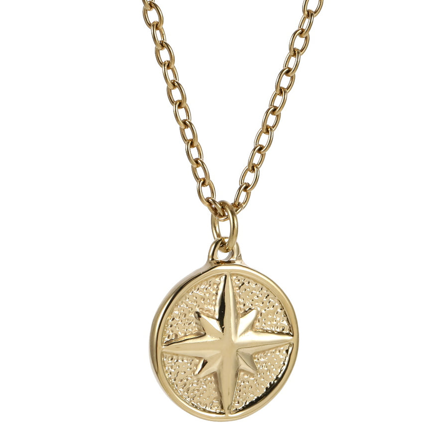 PSS1371 STAINLESS STEEL ROUND PENDANT WITH STAR