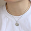 PSS1372 STAINLESS STEEL ROUND PENDANT WITH CROWN