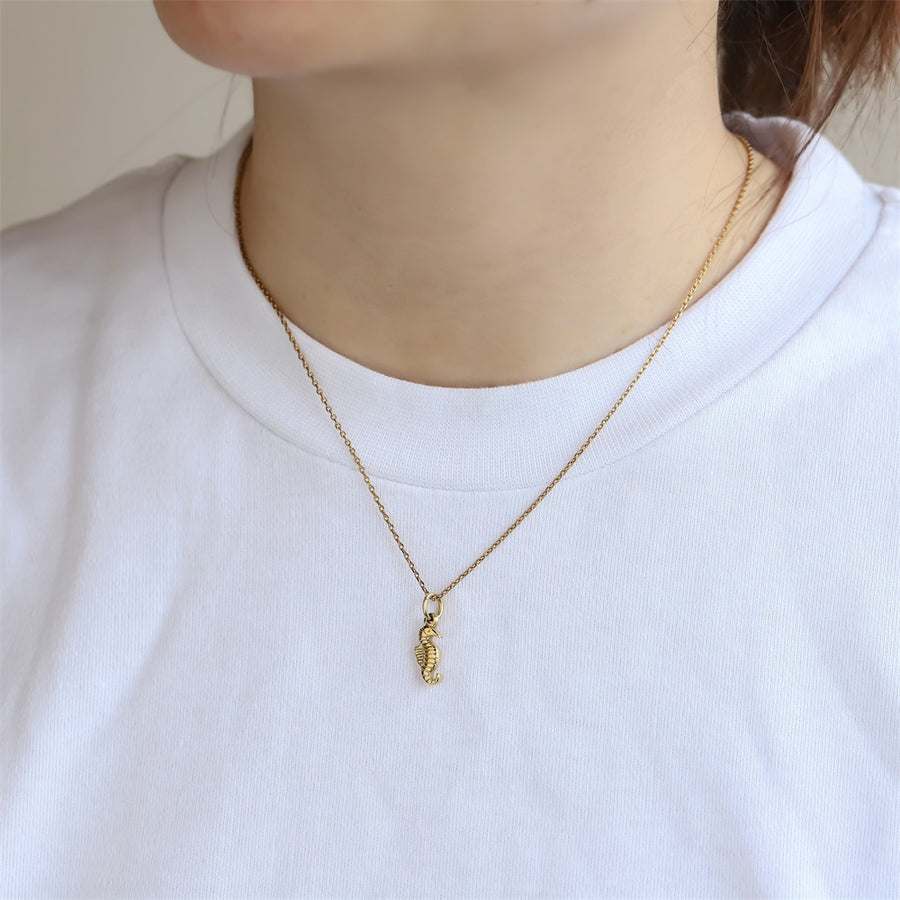 PSS1373 STAINLESS STEEL SMALL SEAHORSE PENDANT